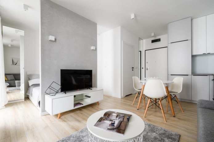 Меблировка студии 25 м²